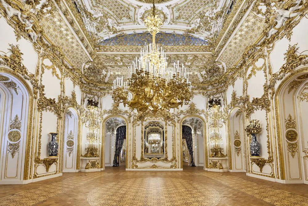 Ballroom of Liechtenstein City Palace luxury wedding and event venue in central Vienna Austria