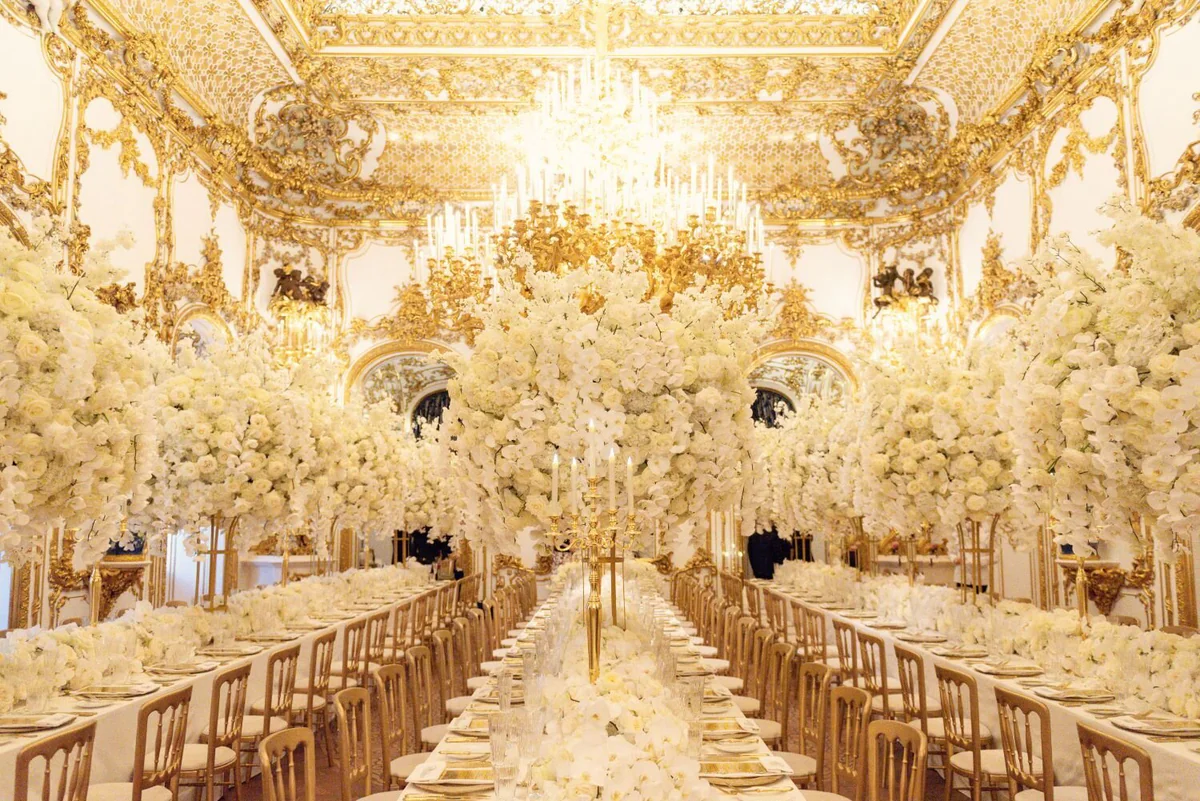 Austria vienna palais liechtenstein white gold wedding