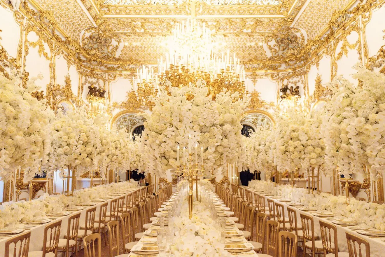 Austria vienna palais liechtenstein white gold wedding